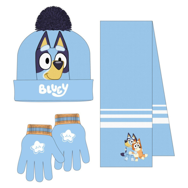 Set gorro guante bufanda BLUEY