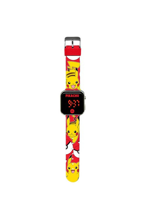 Reloj digital led PIKACHU red