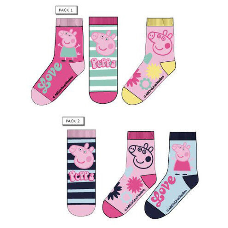 Set 3 calcetines PEPPA
