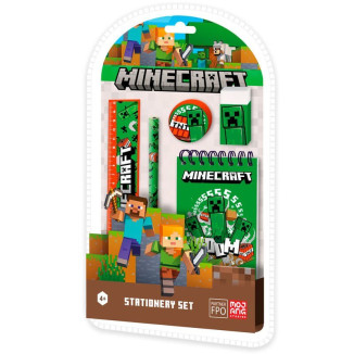 Set papeleria 5pc MINECRAFT