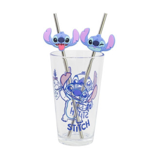 Set vaso pajitas 480ml STITCH