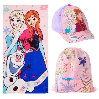 Saquito toalla + gorra FROZEN
