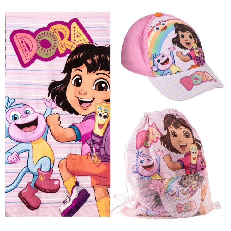 Saquito toalla + gorra DORA