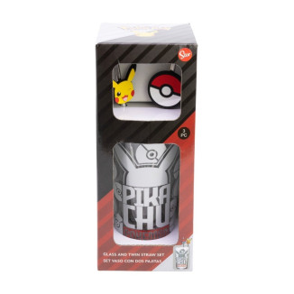 Set vaso pajitas 480ml POKEMON