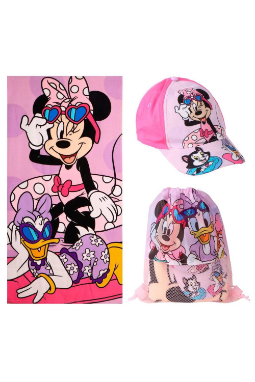 Saquito toalla + gorra MINNIE