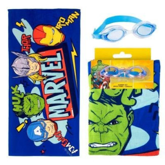 Set toalla + gafas AVENGERS