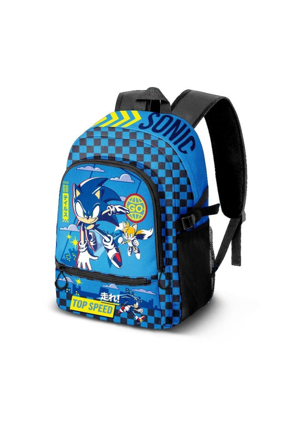 Mochila 40cm doble bolsillo SONIC 