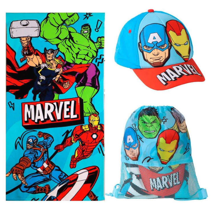 Saquito toalla + gorra AVENGERS