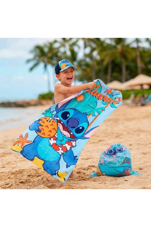 Saquito toalla + gorra STITCH