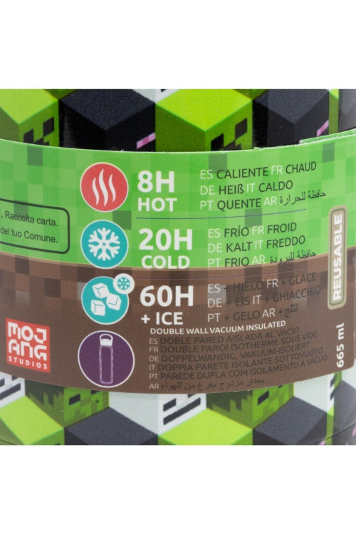 Termo glam SS 665ml MINECRAFT